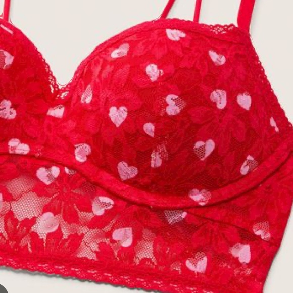 PINK Lace Wired Push Up Bralette - Picture 2 of 12